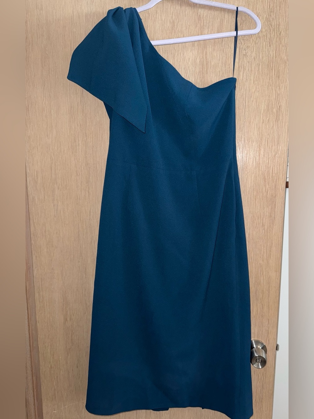 Dress the Population One-Shoulder Teal Evening Dress